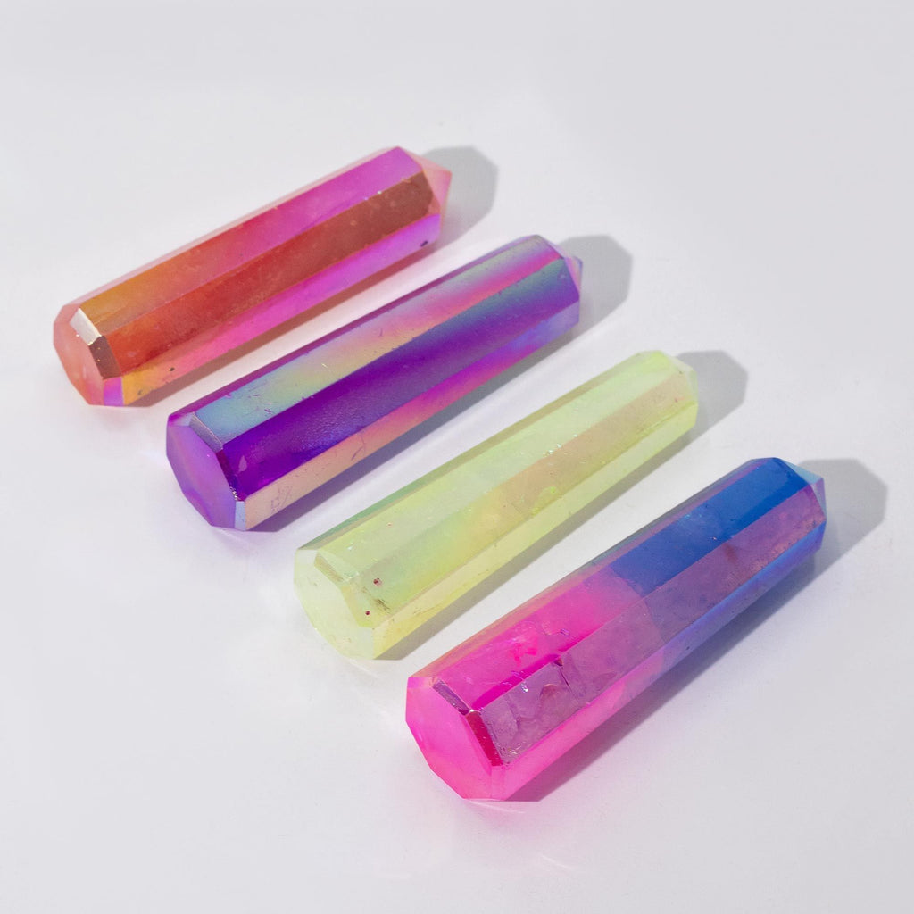 Gemstone Obelisk Point approx 9cm - Aurora Crystal Quartz - Pale Green