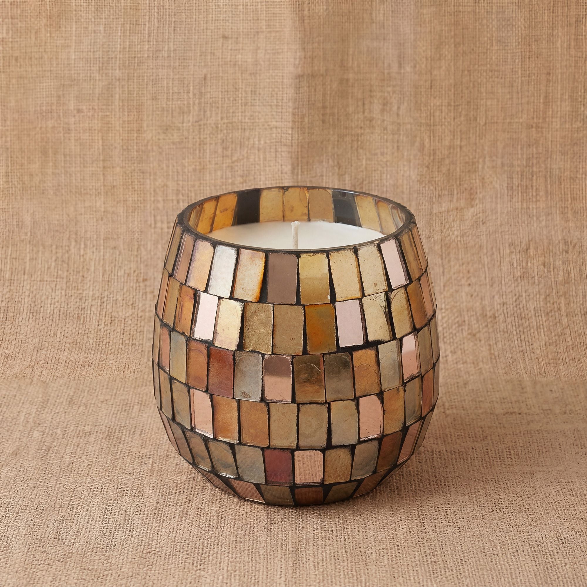 Small Glass Jar Candles - Amber Mosaic