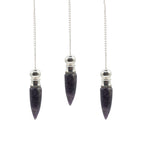 Secret Cavity Discovery of Truth Pendulum - Amethyst - Silver Plated