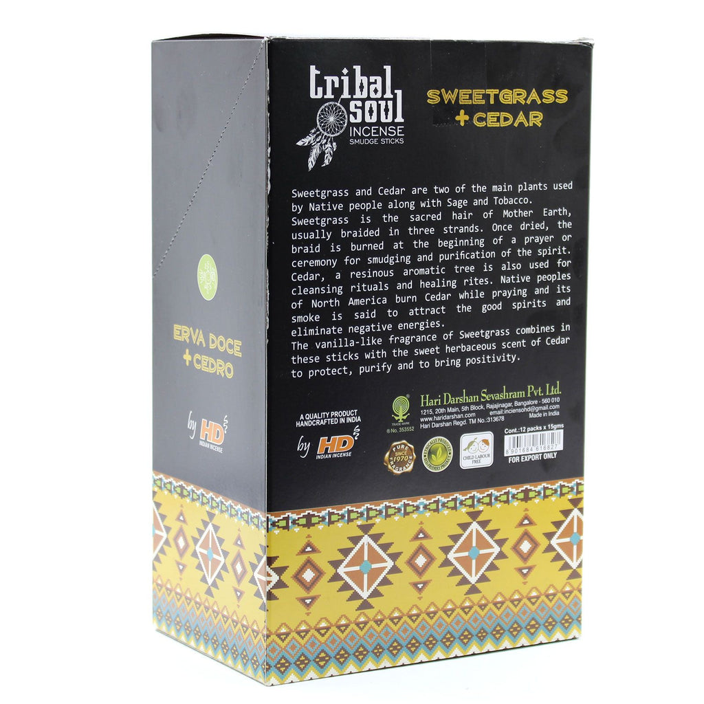 Tribal Soul Incense Sticks - Sweet Grass + Cedar