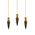 Secret Cavity Discovery of Truth Pendulum - Tiger Eye - Gold Plated