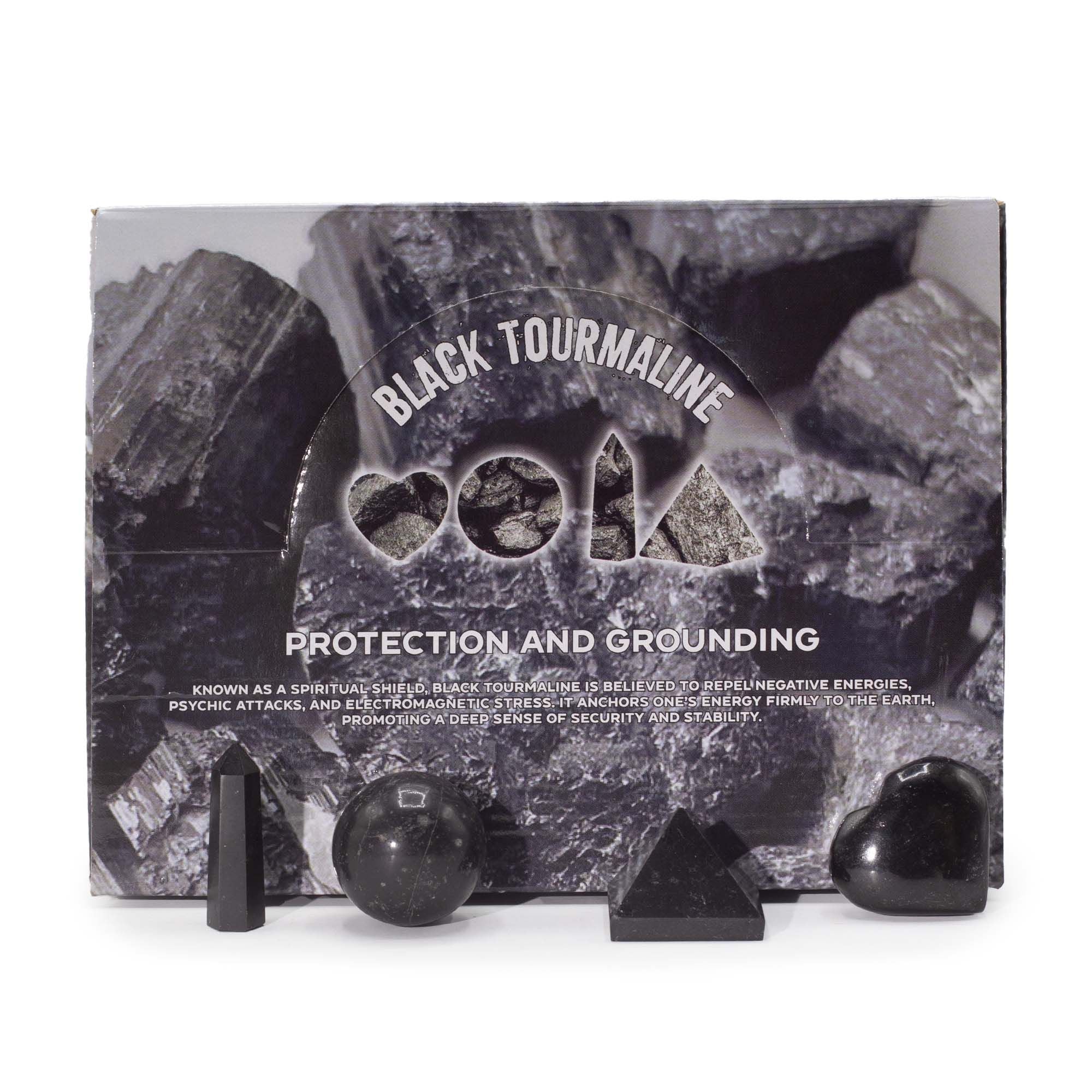 Four Gemstone Shapes - Black Tourmaline