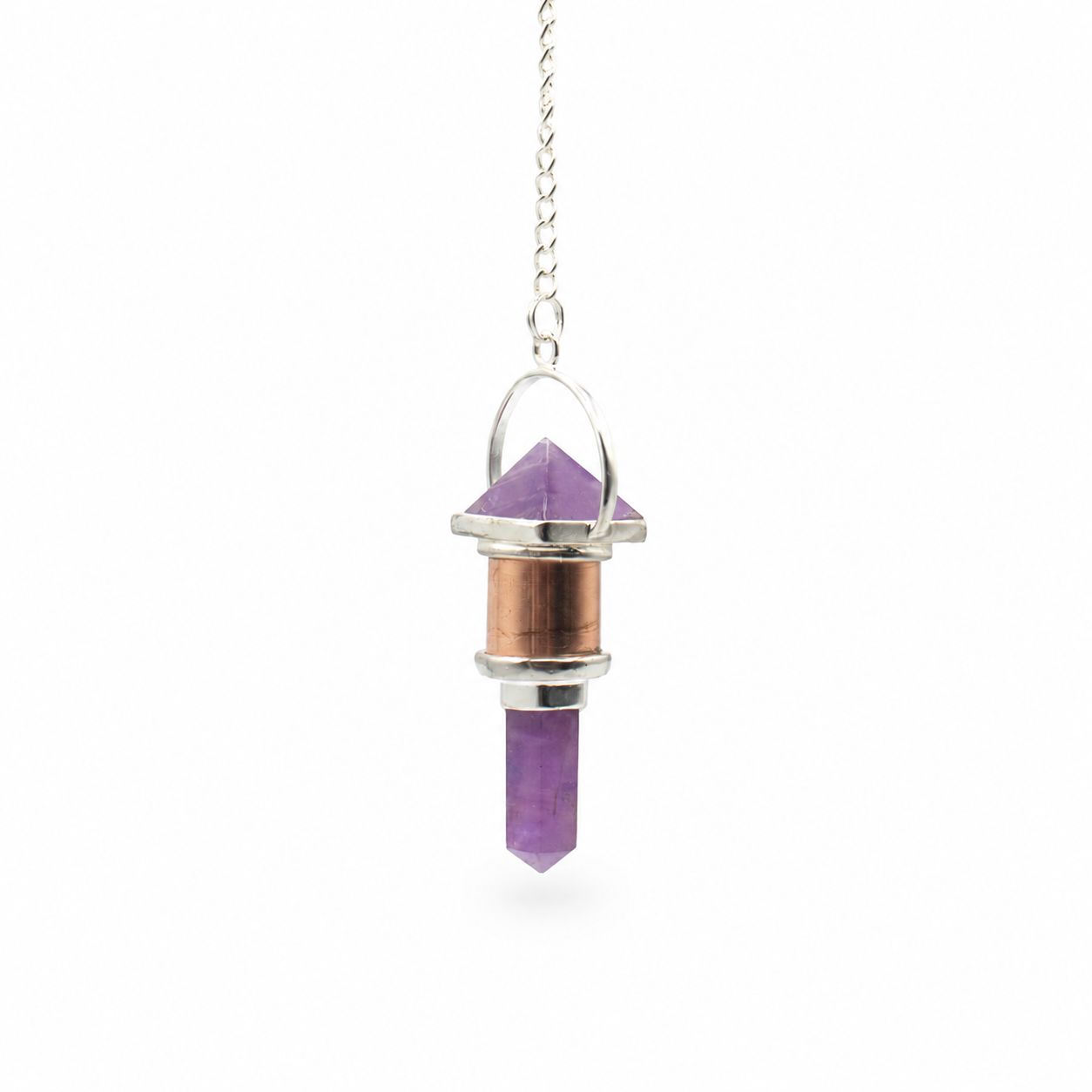 The Violet Engine - Combo Piece Copper Pendulum - Amethyst