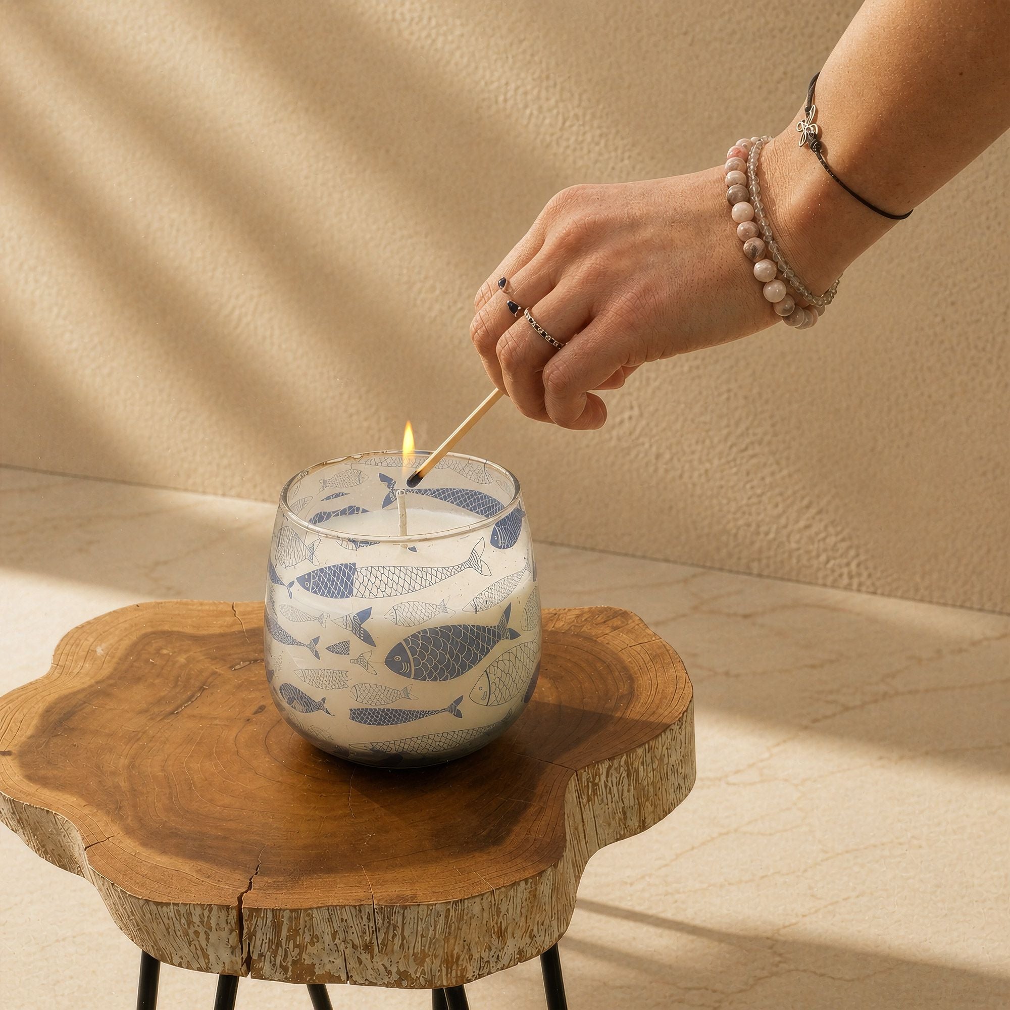 Medium Glass Jar Candles - Seabreeze
