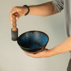 Aluminium Singing Bowl - Magic Mushroom - Blue (20cm)