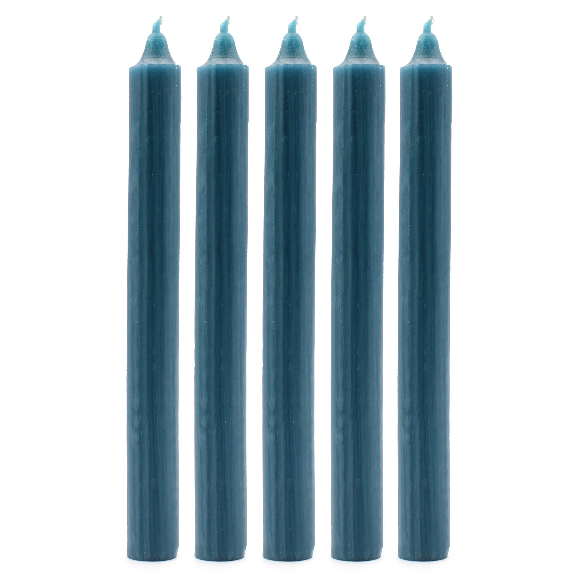 Solid Colour Dinner Candle Set - Pack of 21 - Rustic Teal
