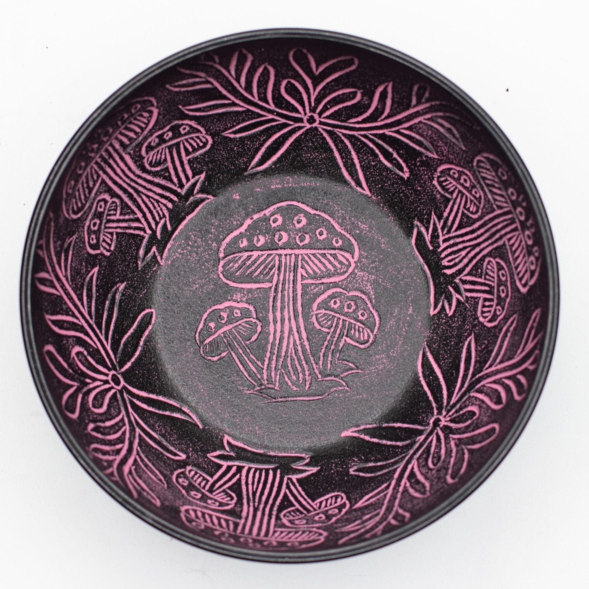 Aluminium Singing Bowl - Magic Mushroom - Pink (20cm)