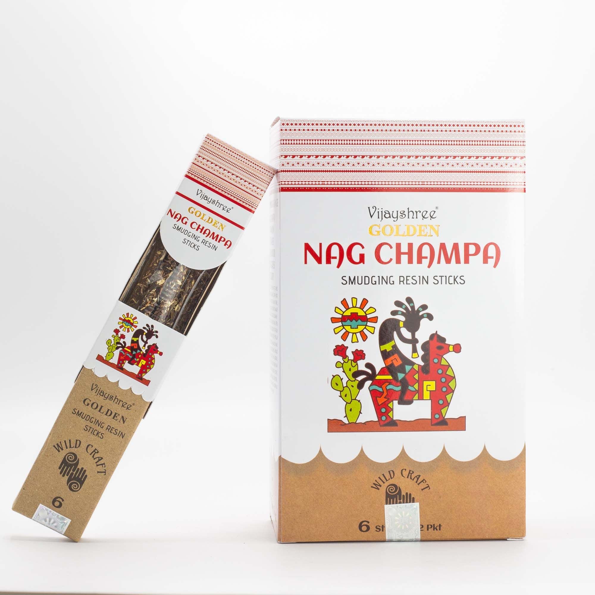Golden Nag Champa Smudging Resin Sticks - 30g
