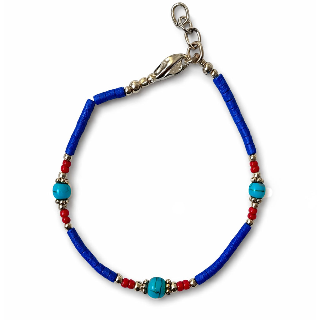 Nepalese Extra Fine Gem Bracelet - Blue Onyx