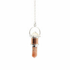The Moon Chamber - Combo Piece Copper Pendulum - Clear Quartz & Sunstone
