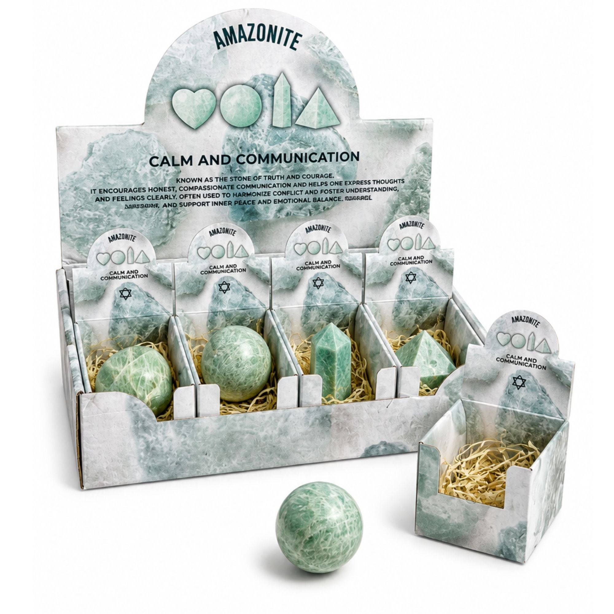 Four Gemstone Shapes - Amazonite