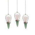The Heart Oracle - Two Piece Angel Pendulum - Chakra Band - Rose Quartz & Green Aventurine