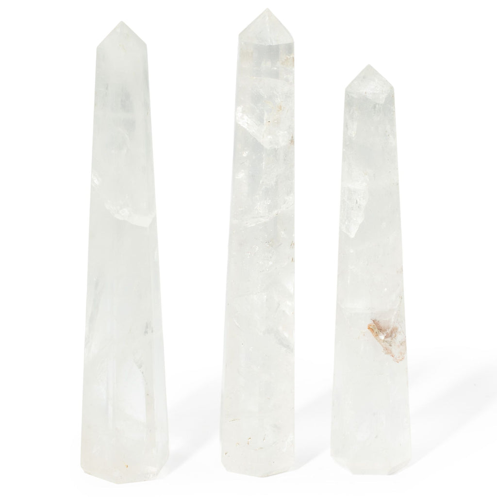 Gemstone Six Face Obelisk Points approx 17cm - Rock Crystal