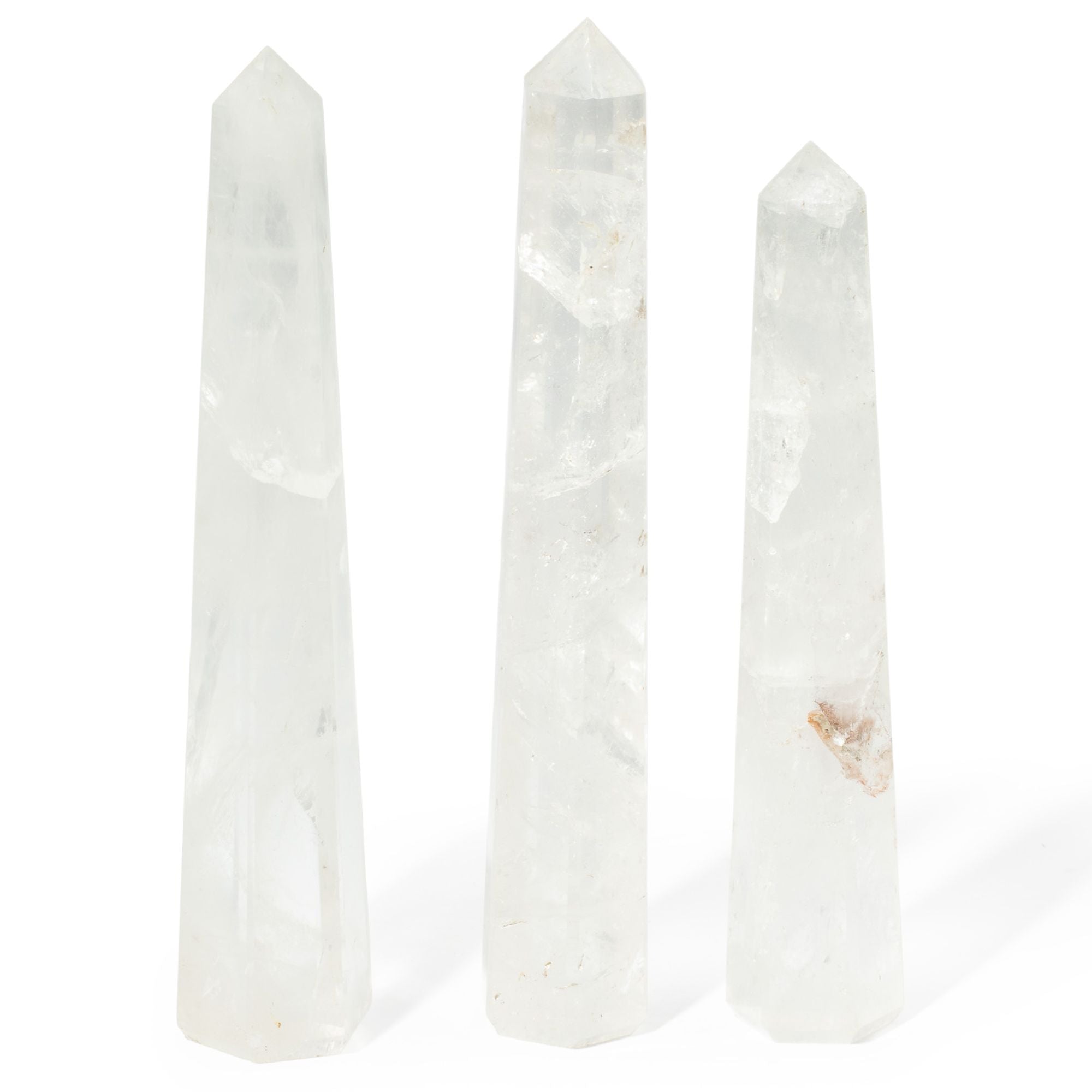 Gemstone Six Face Obelisk Points approx 17cm - Rock Crystal