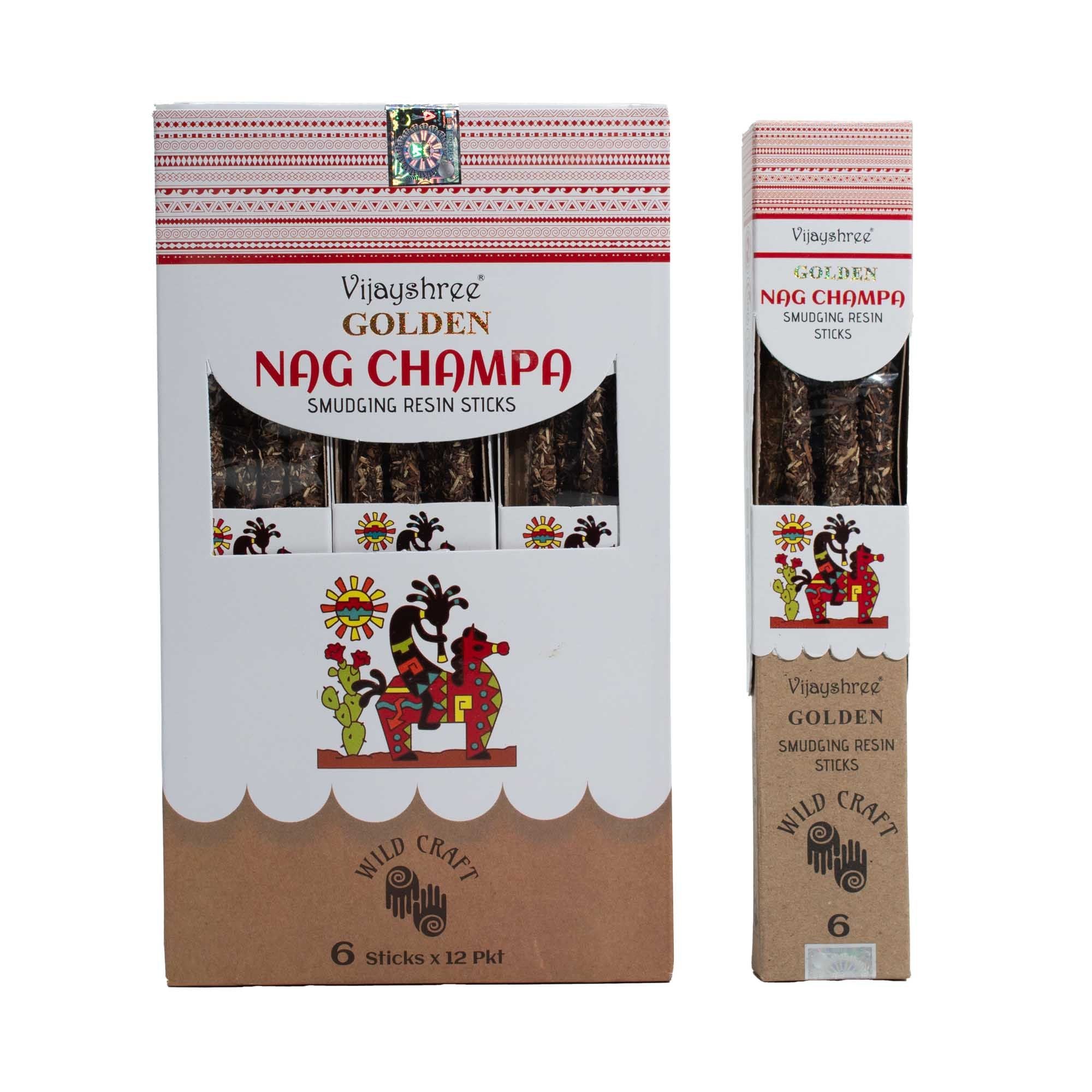 Golden Nag Champa Smudging Resin Sticks - 30g