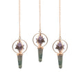 Cosmic Navigator - Two Piece Spinning Merkaba Star in Copper Pendulum - Amethyst & Labradorite
