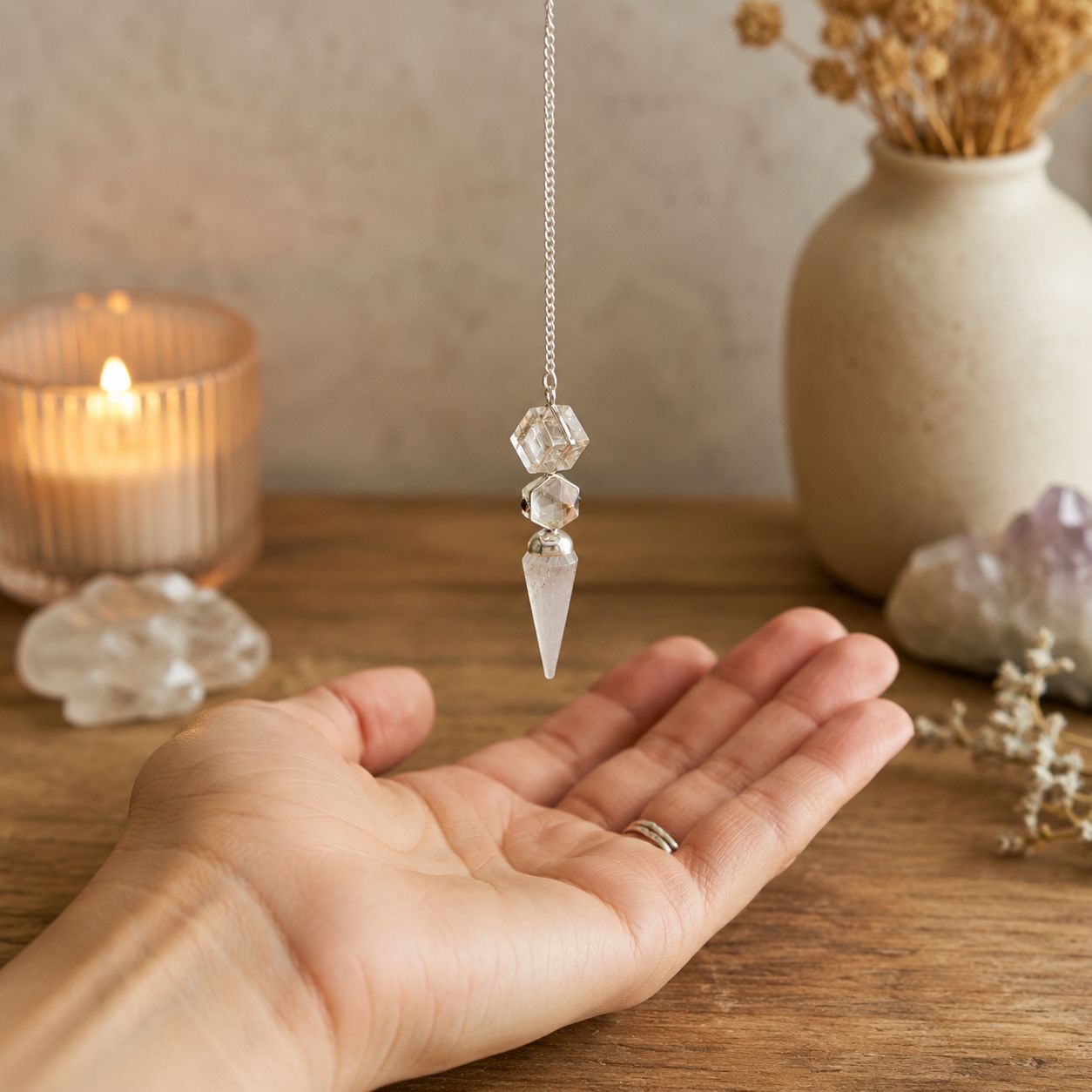 The Architect of Clarity - Three Piece Pendulum - Crystal Quartz