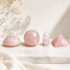 Four Gemstone Shapes - Rose Quartz