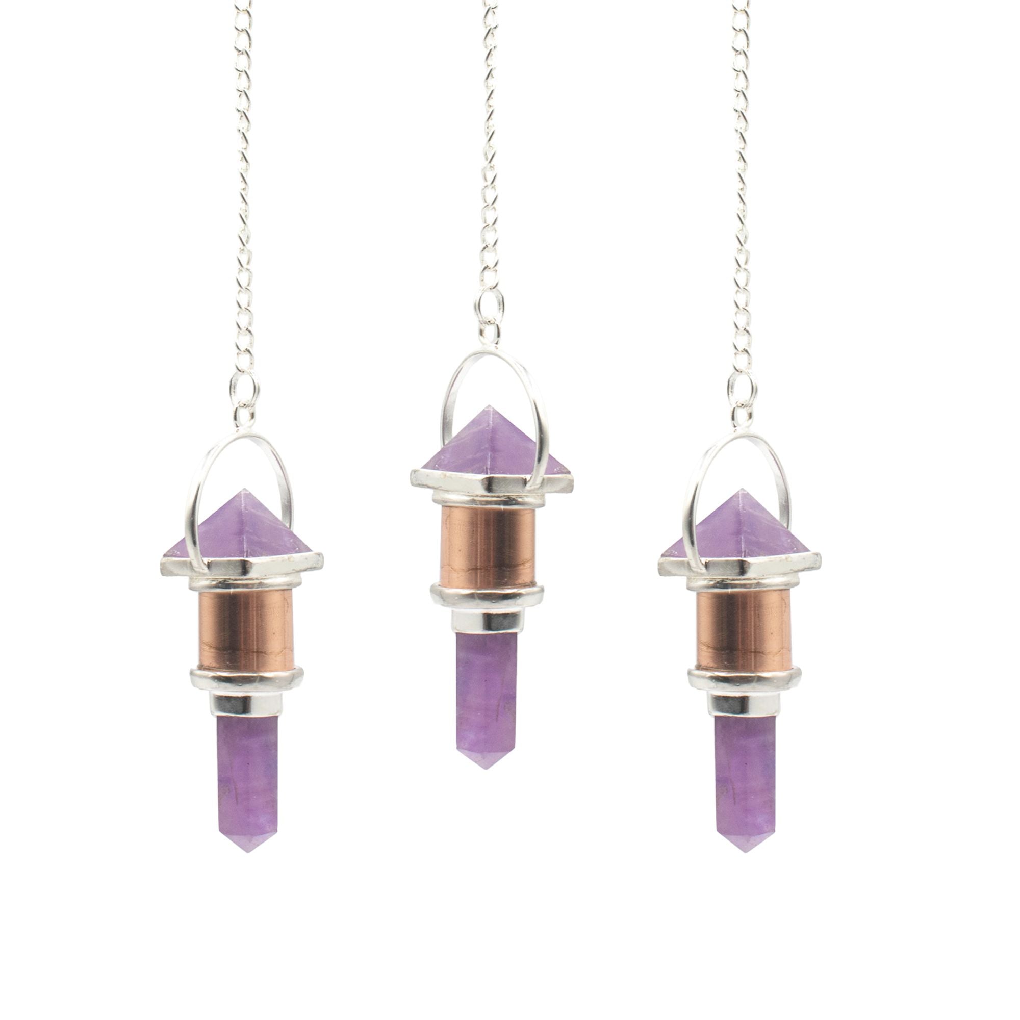 The Violet Engine - Combo Piece Copper Pendulum - Amethyst