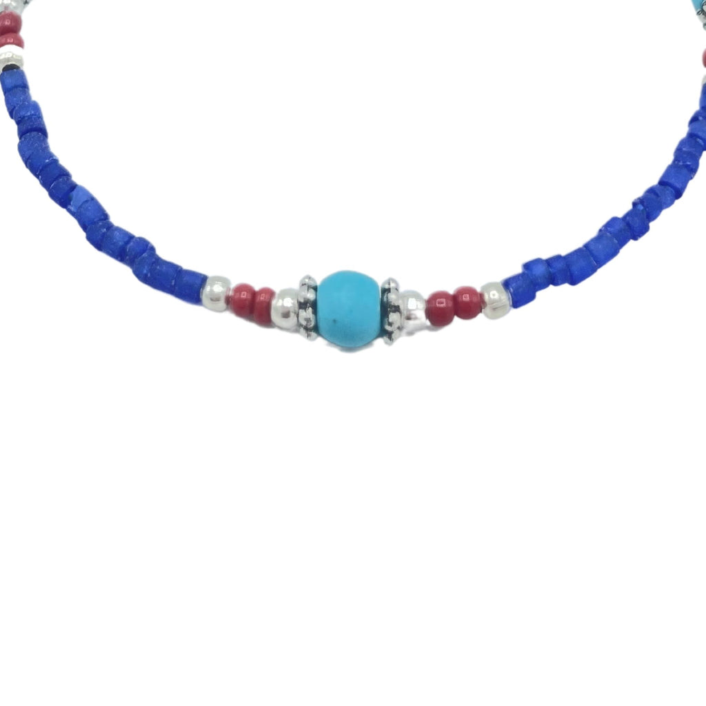 Nepalese Extra Fine Gem Bracelet - Blue Onyx