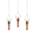 The Moon Chamber - Combo Piece Copper Pendulum - Clear Quartz & Sunstone