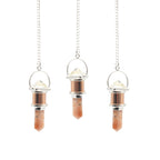 The Moon Chamber - Combo Piece Copper Pendulum - Clear Quartz & Sunstone
