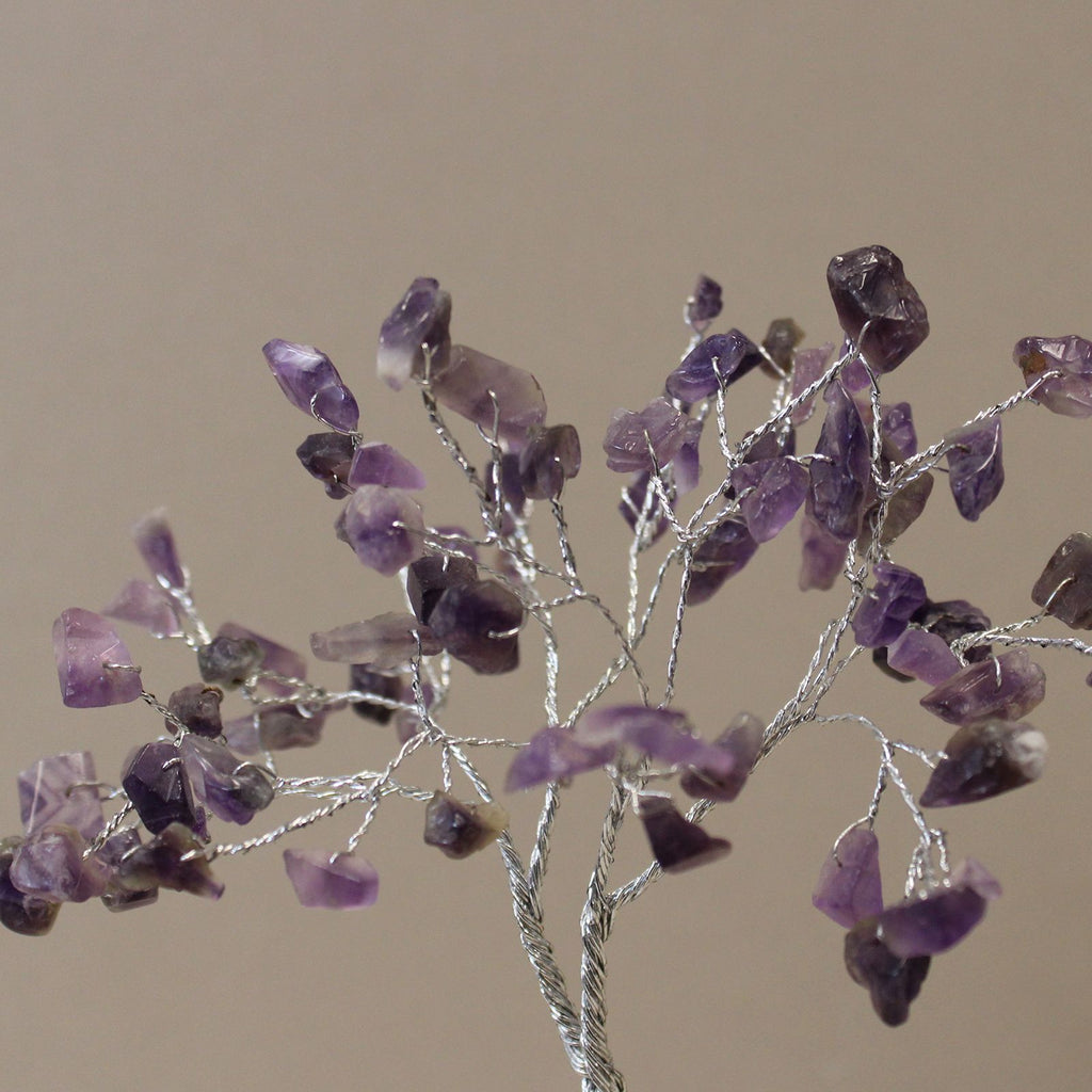 Gemstone Tree with Orgonite Base - 80 Stone - Amethyst