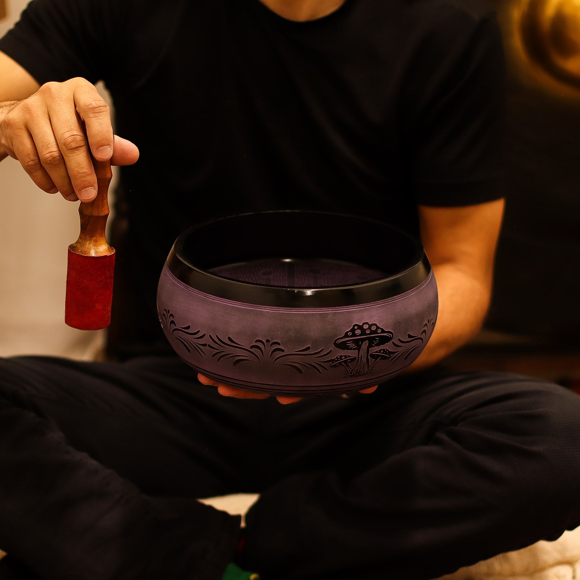 Extra Loud - Mushroom Singing Bowl - Purple Haze (23x10.5cm, 1.3kg)