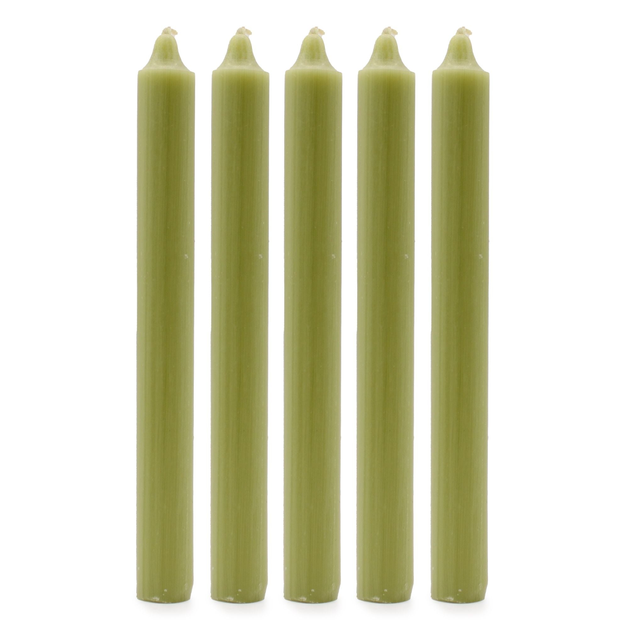 Solid Colour Dinner Candle Set - Pack of 21 - Rustic Olive