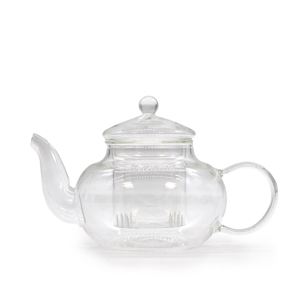 Glass Infuser Teapot - Round Pearl - 400ml - 11 x 10cm