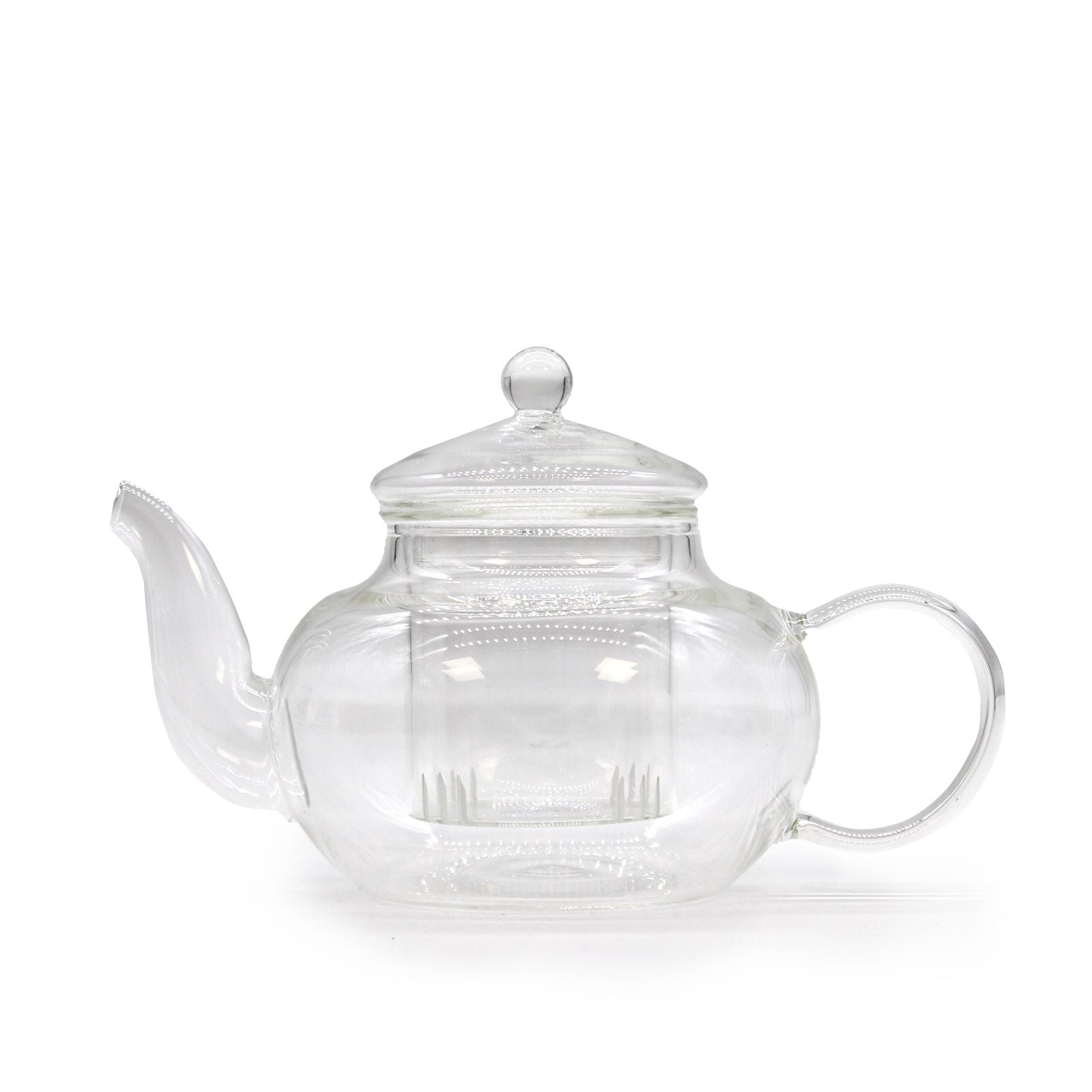 Glass Infuser Teapot - Round Pearl - 400ml - 11 x 10cm