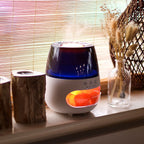Salt Stone Flame Effect Aroma Diffuser - White USB - Colour Change and Timer