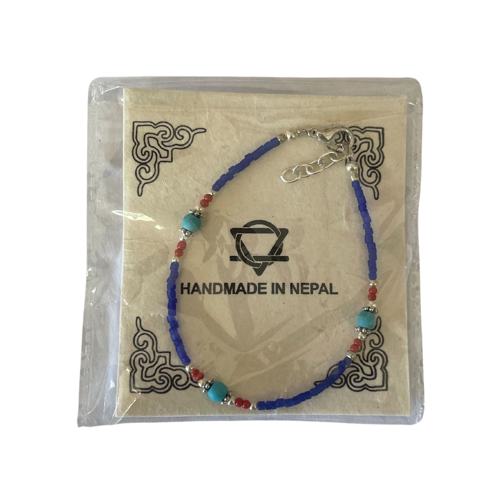Nepalese Extra Fine Gem Bracelet - Blue Onyx