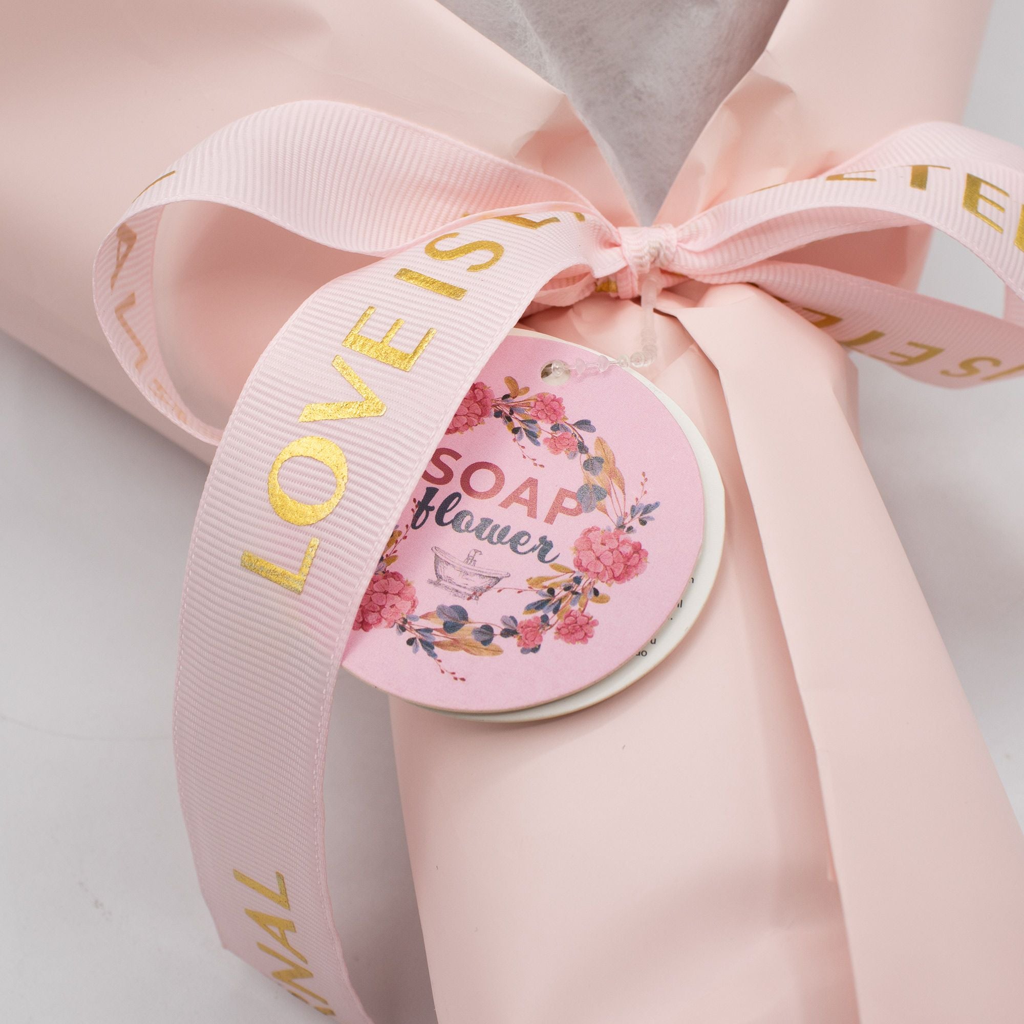 Large Pink Roses Bouquet - Love is Eternal - Gift Card