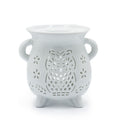 Cauldron Oil Burner - Owl - White